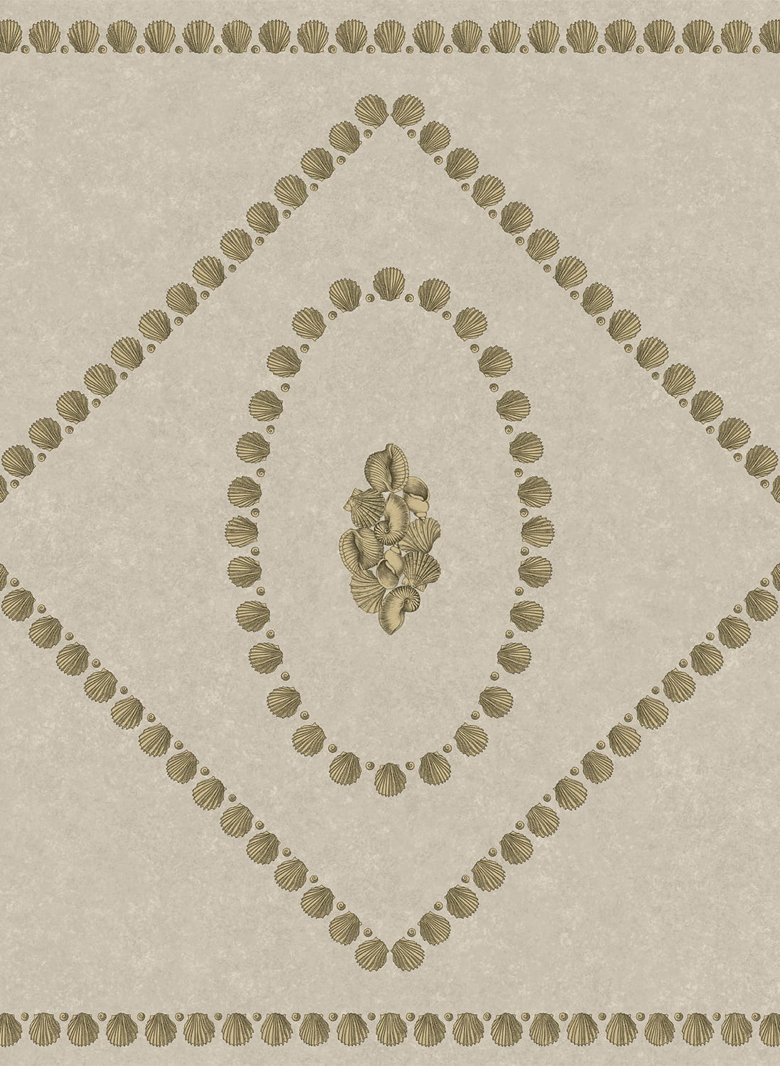 Tapete Conchiglie - Gold on Stone