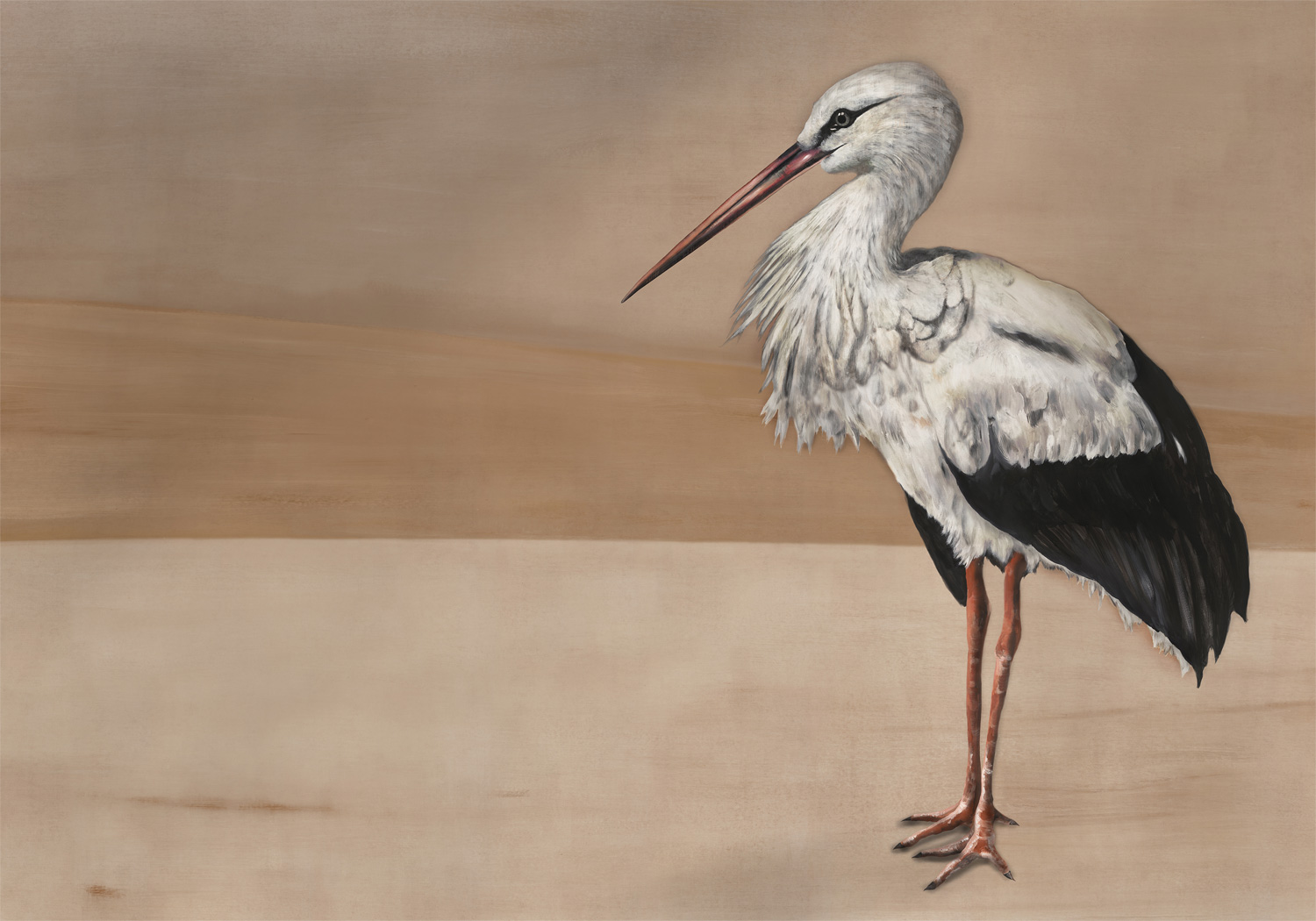 Wandbild Stork Mother - Nude