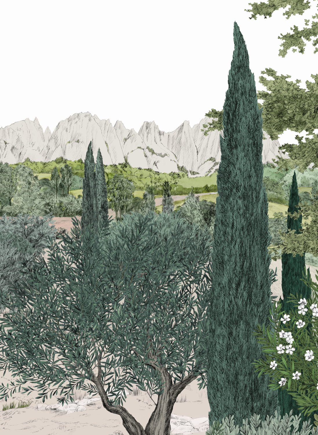 Wandbild Provence - Printemps Panel C