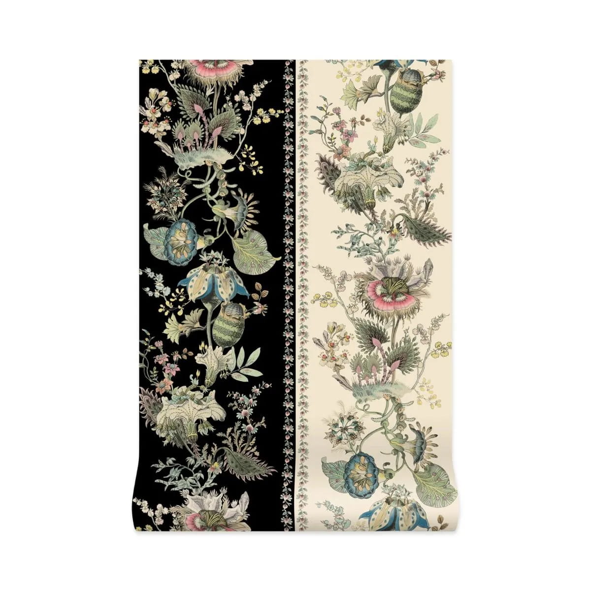 Mural Flora Fantasia Stripes - Black