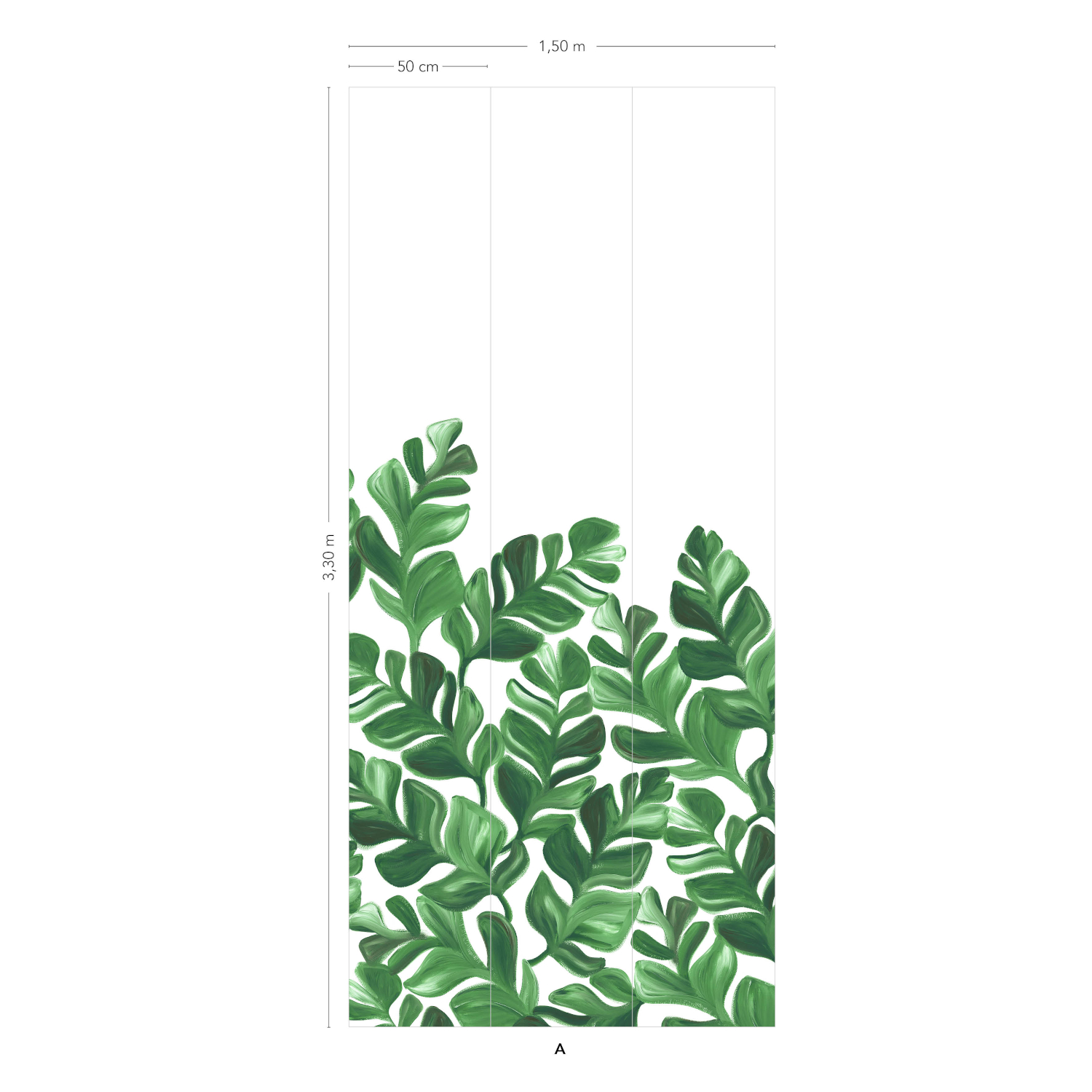 Wandbild Pacifico XL Vert - Bahnen 1/2/3