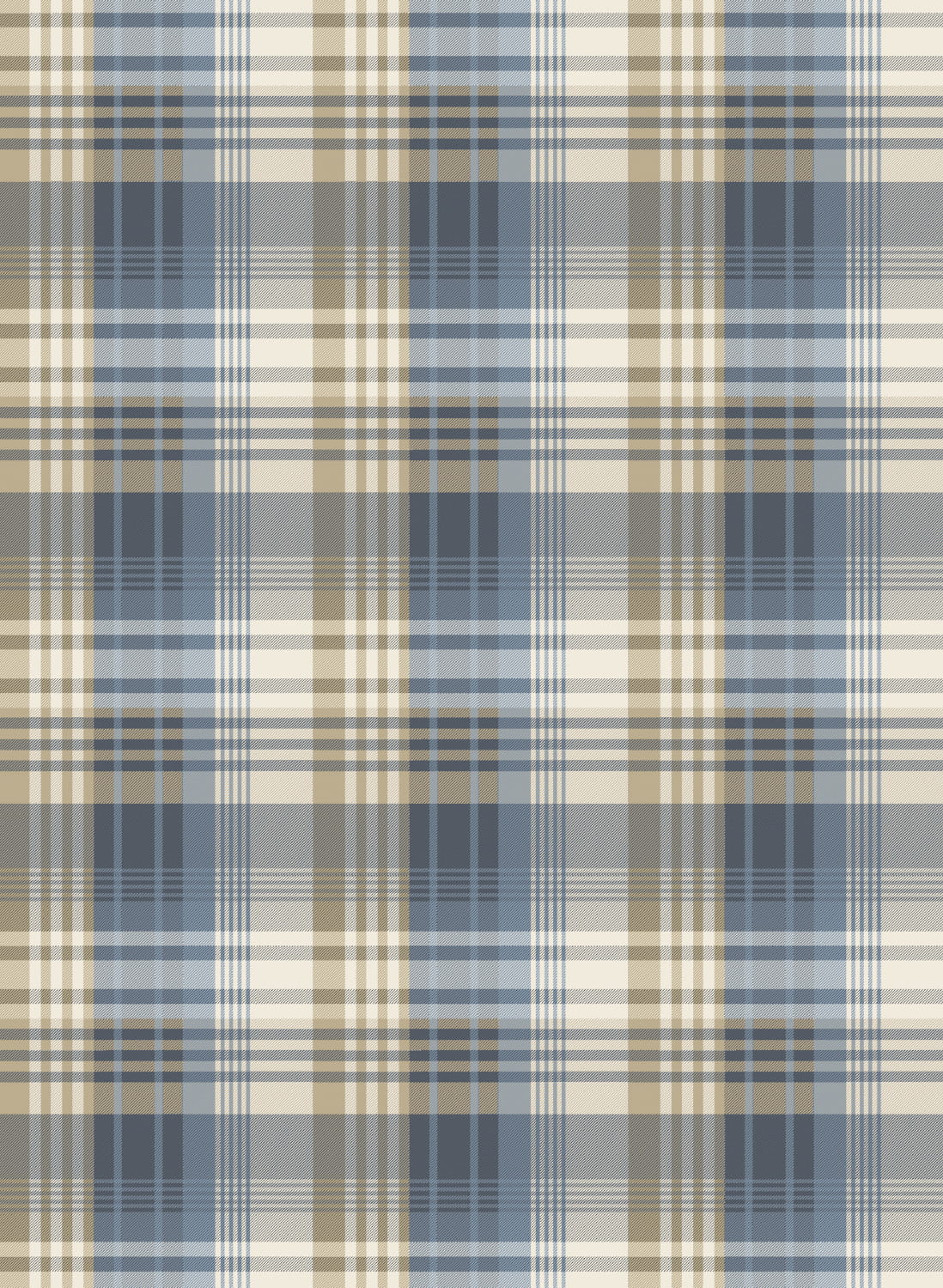 Tapete Mulberry Ancient Tartan - Indigo