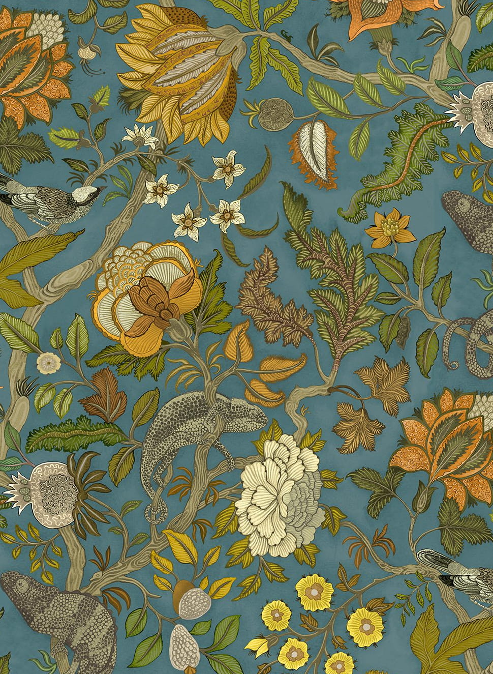 Tapete Chameleon Trail - Teal and Orange