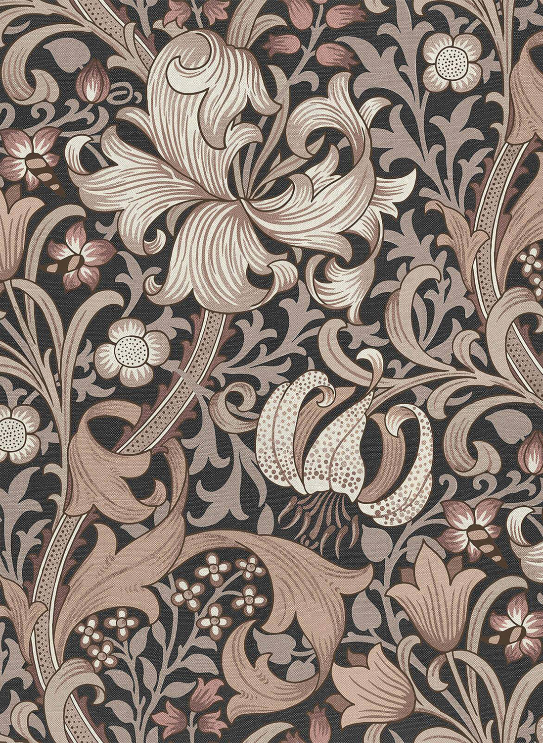 Tapete Golden Lily - Black