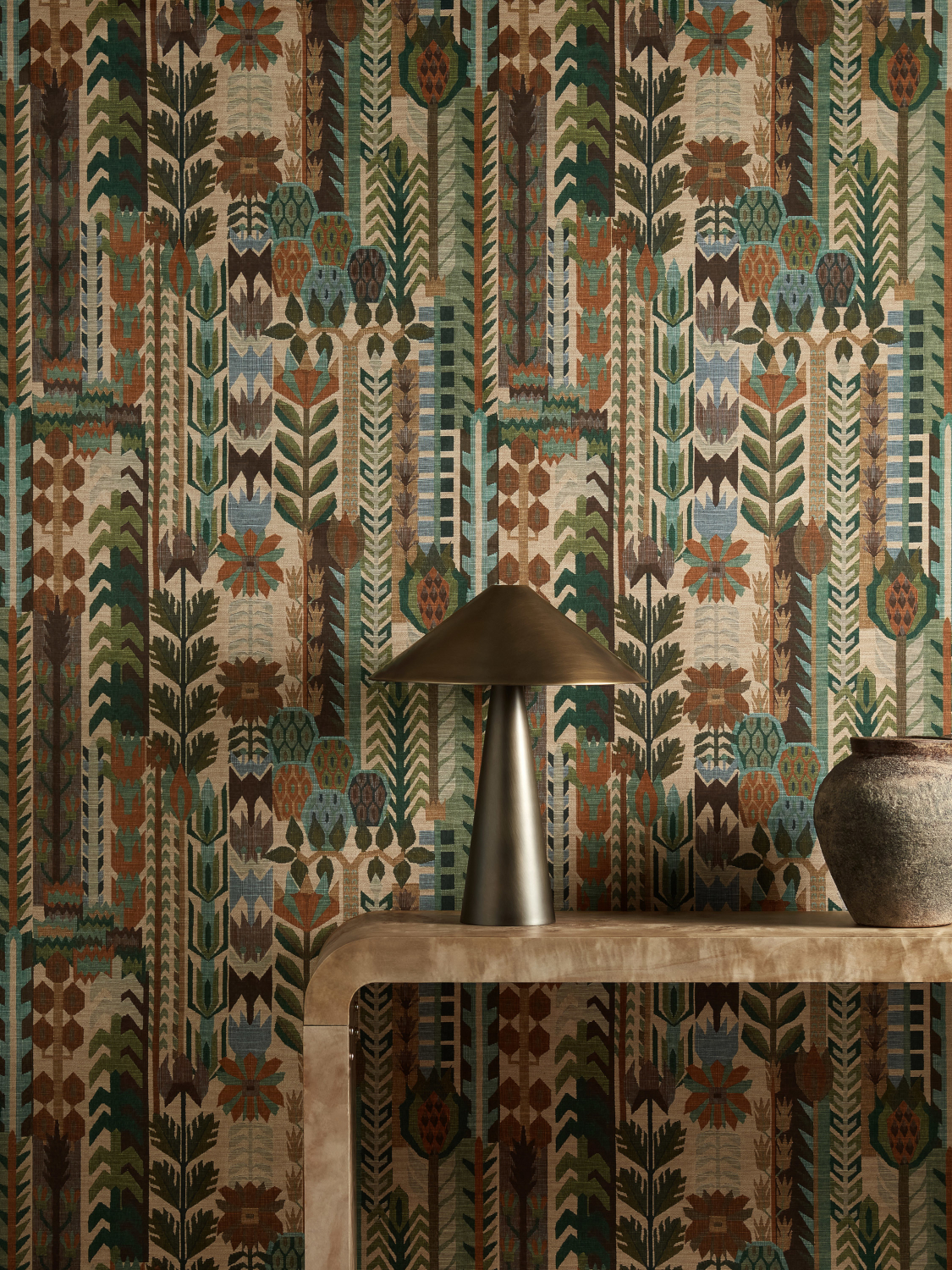 Tapete Kuparr - Evergreen/ Terracotta