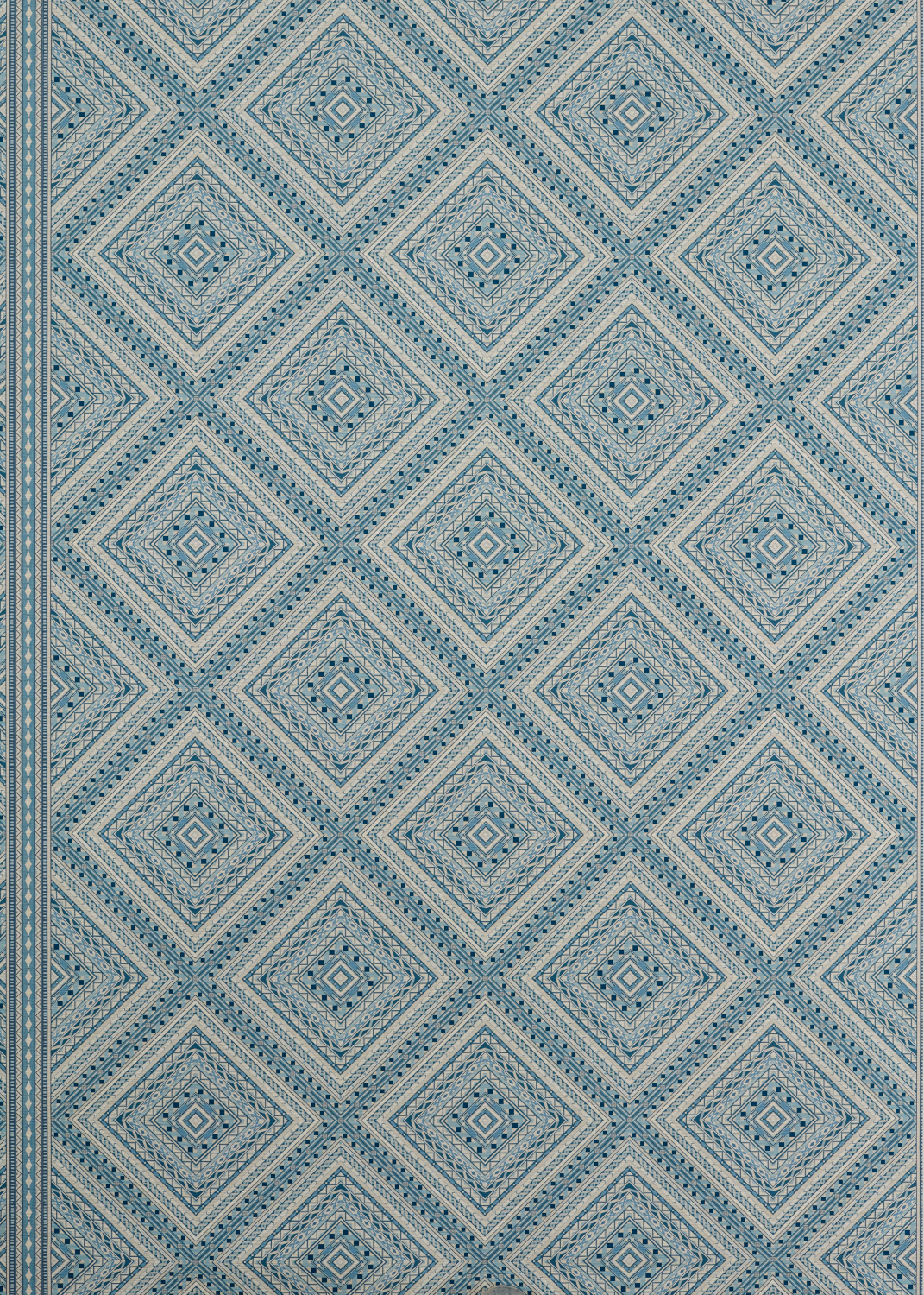 Tapete Marquetry Trellis - Azure