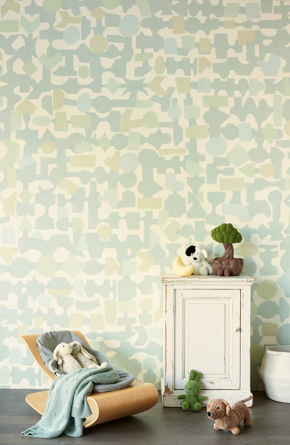 Wandbild Blocks - Slate Blue