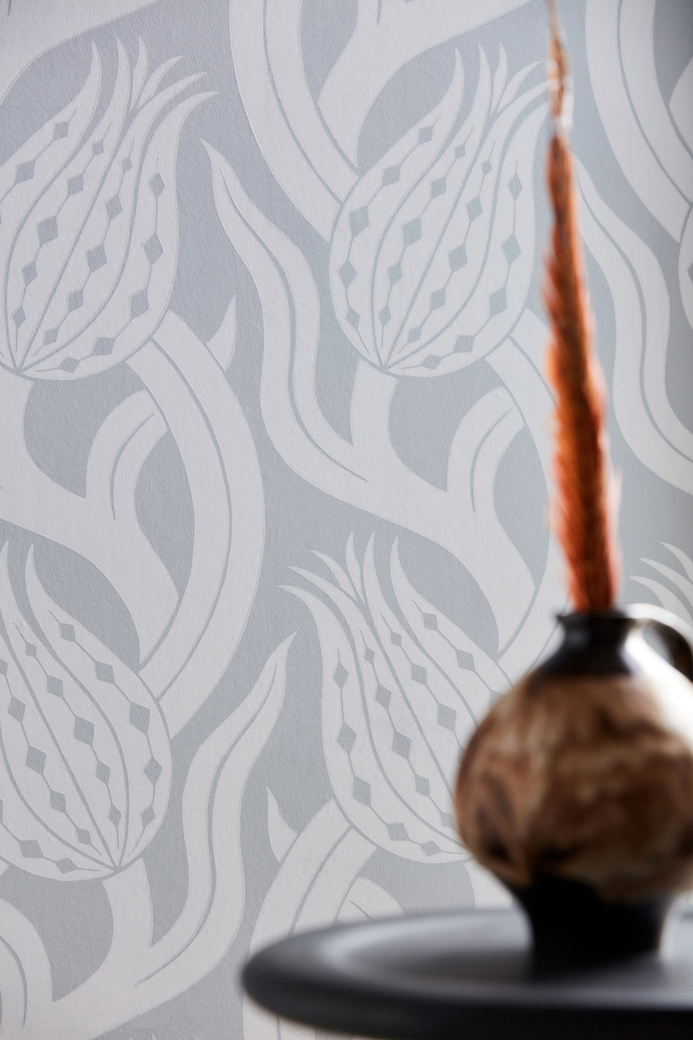 Tapete Persian Tulip - Quartz Grey