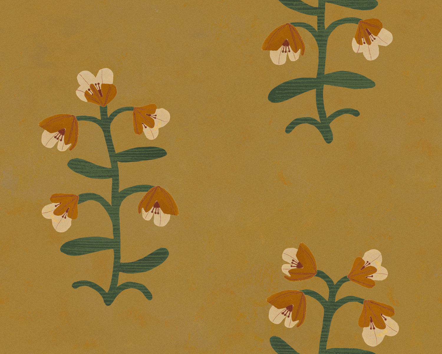 Tapete Pacific Blooming - Ocher