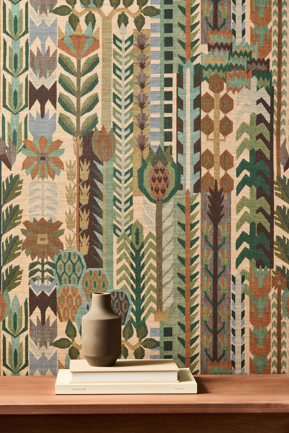 Tapete Kuparr - Evergreen/ Terracotta