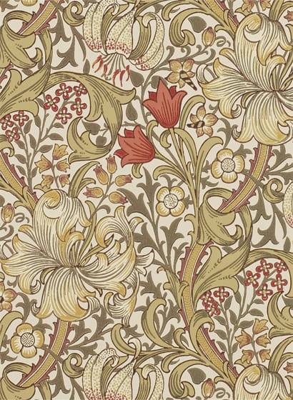 Tapete Golden Lily - Biscuit/ Brick