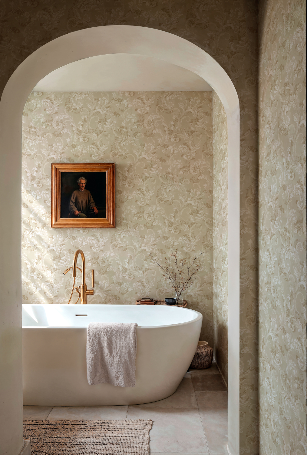 Tapete Byzantine Damask - Stone