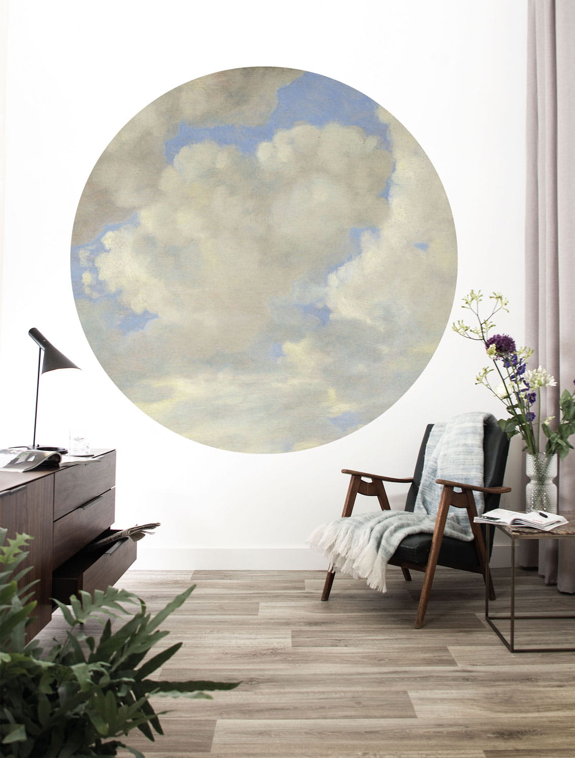 Wandbild Golden Age Clouds 4 Circle - M - 1.9m