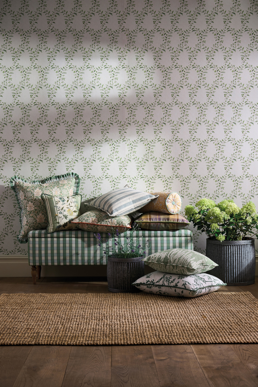 Tapete Hollingbourne Trellis - green