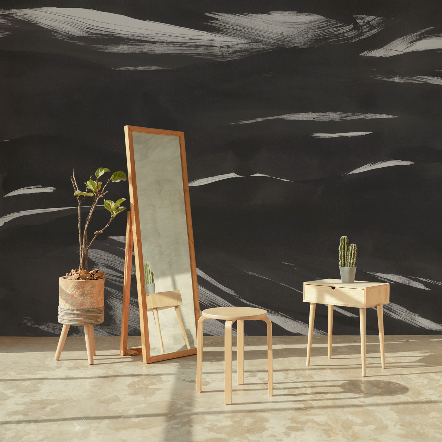 Wandbild Marine Xray Metallics - Onyx