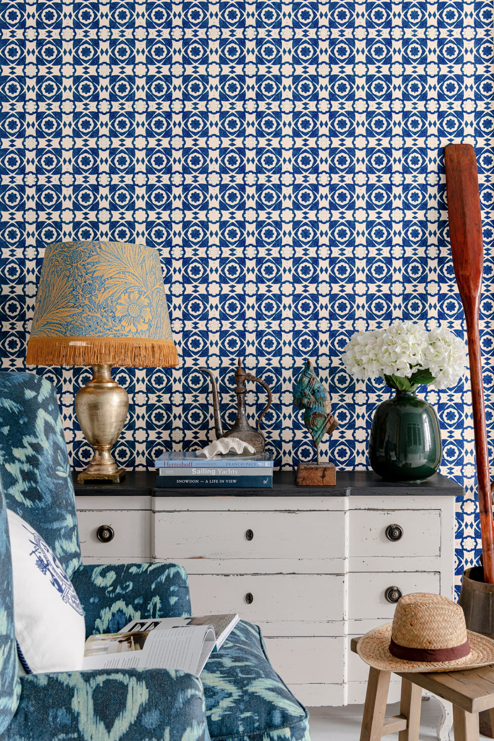 Tapete Aegean Tiles - Indigo