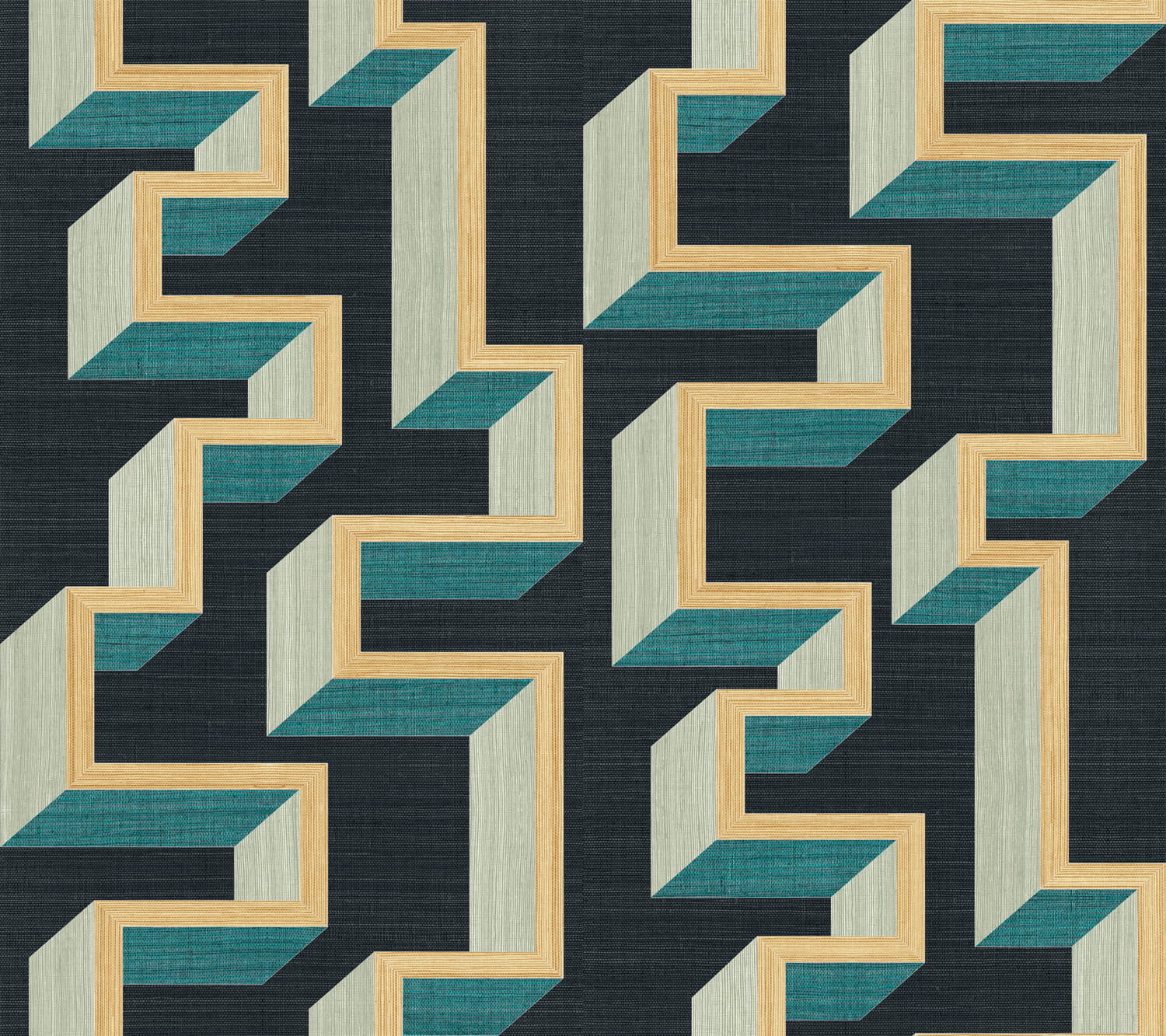 Tapete Detour - Gold Teal