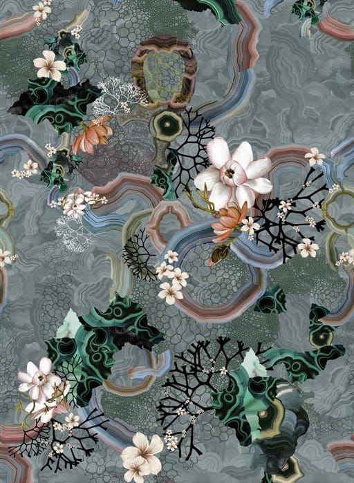 Tapete Algae Bloom - Graphite