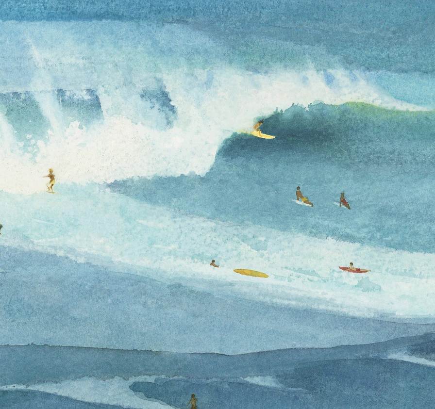 Wandbild Surf Guethary - Panel 4/5/6