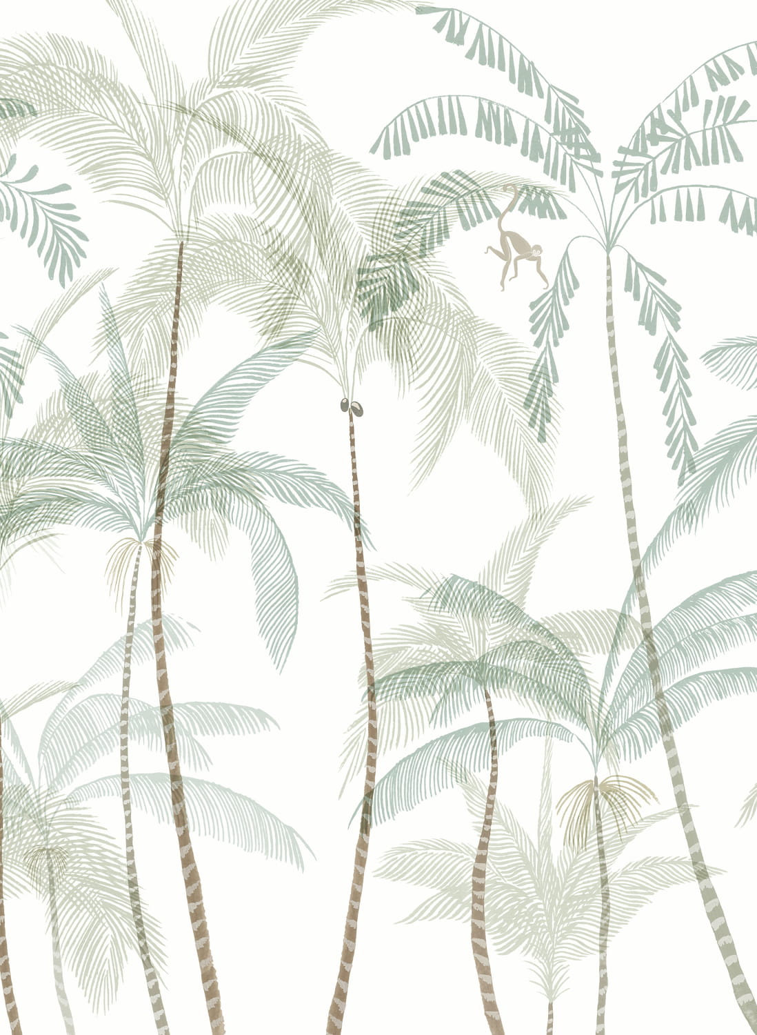 Wandbild Louie - Light Green