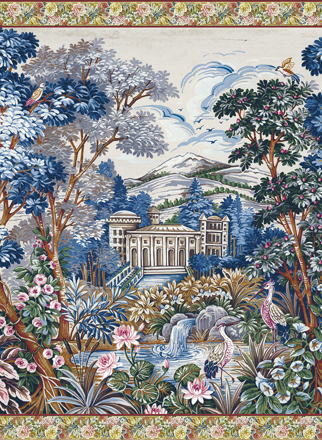Wandbild Tapestry - Blue