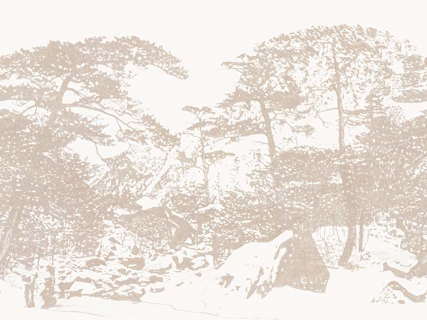Wandbild Ginkesai - Ivory