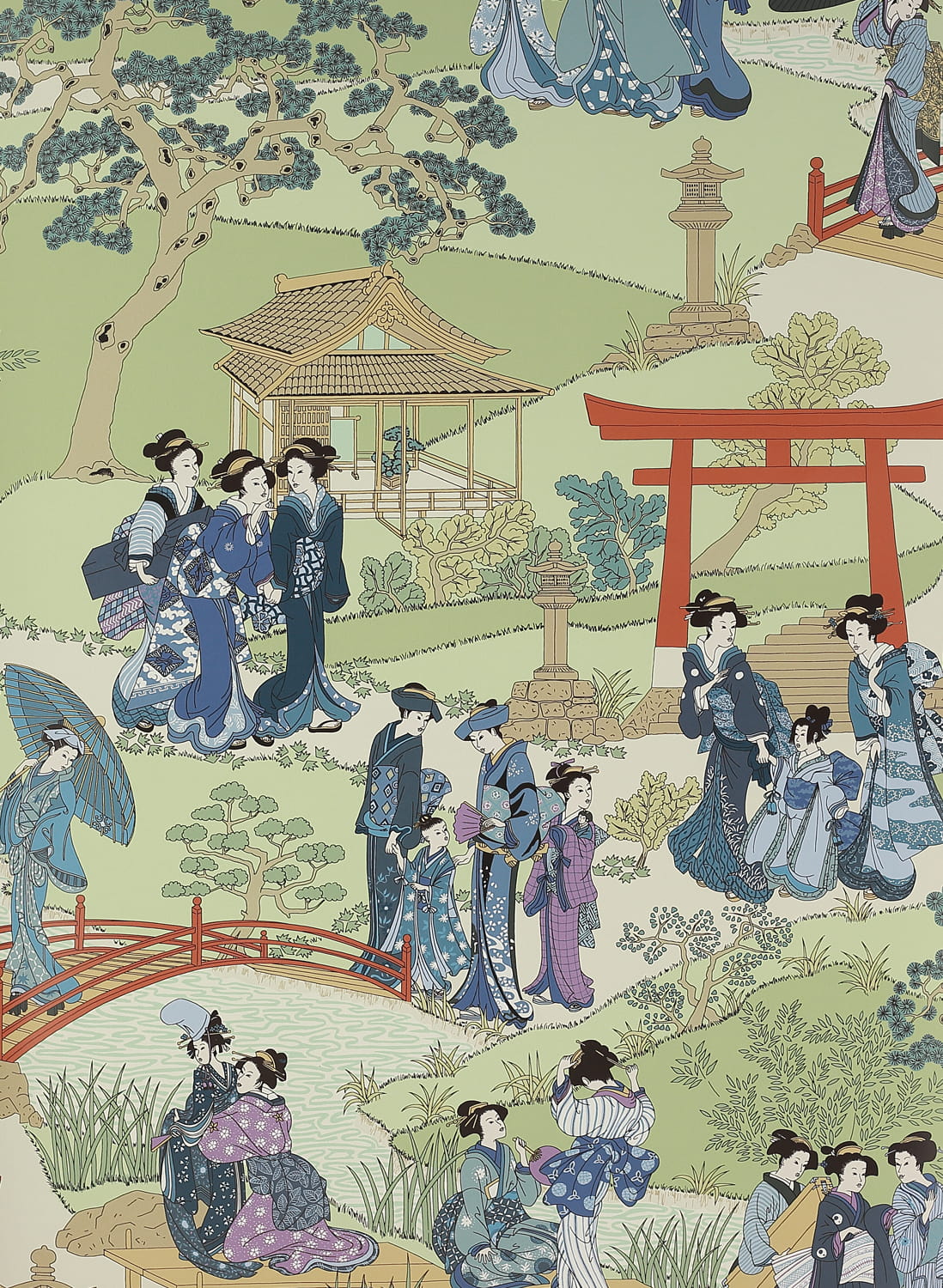 Tapete Geishas - Indigo