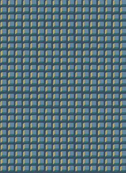 Tapete Mosaic - Blue/ Gold