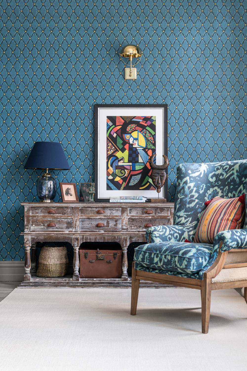 Tapete Tufted Panel - Blue/ Gold