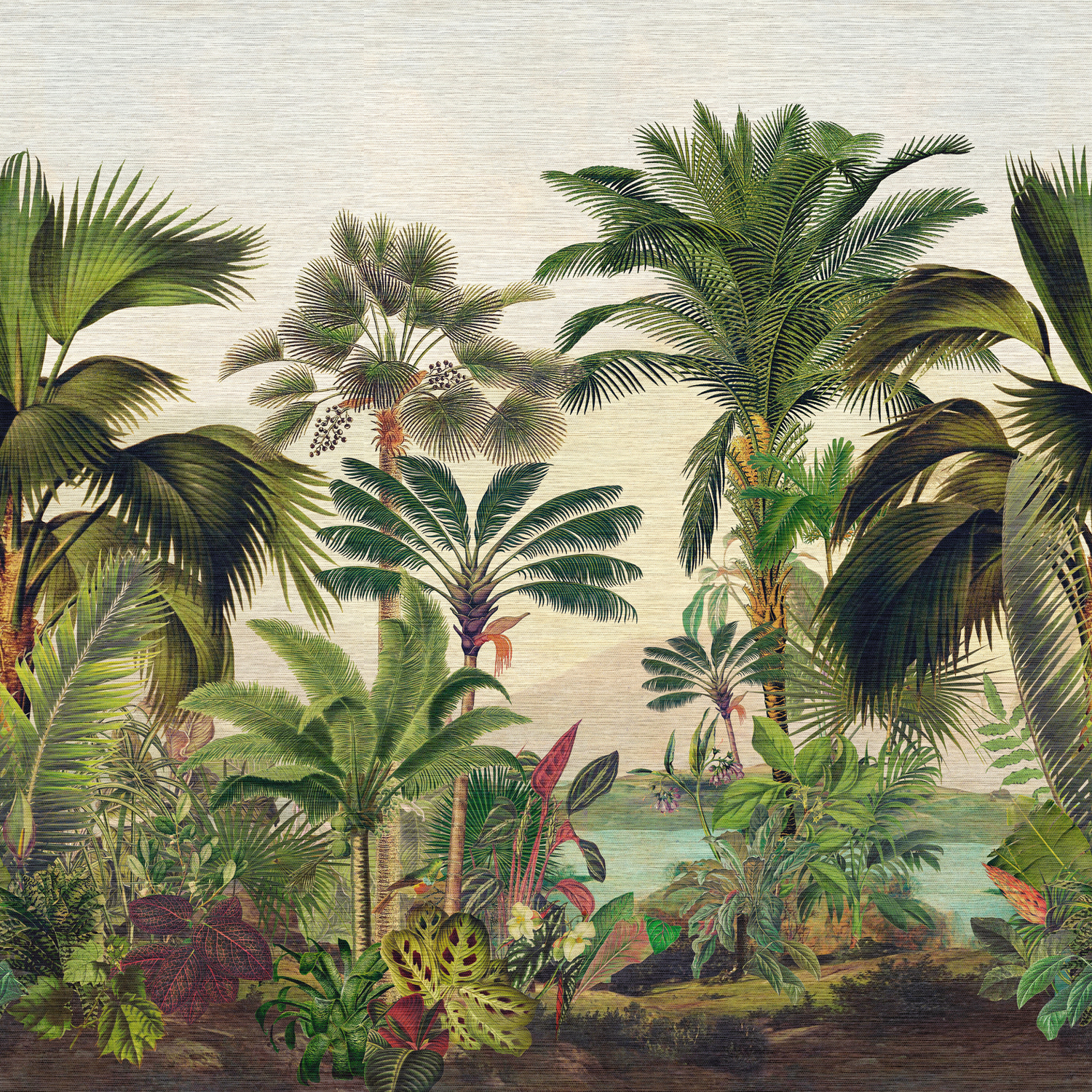 Wandbild Reverie Tropicale - Jungle Green