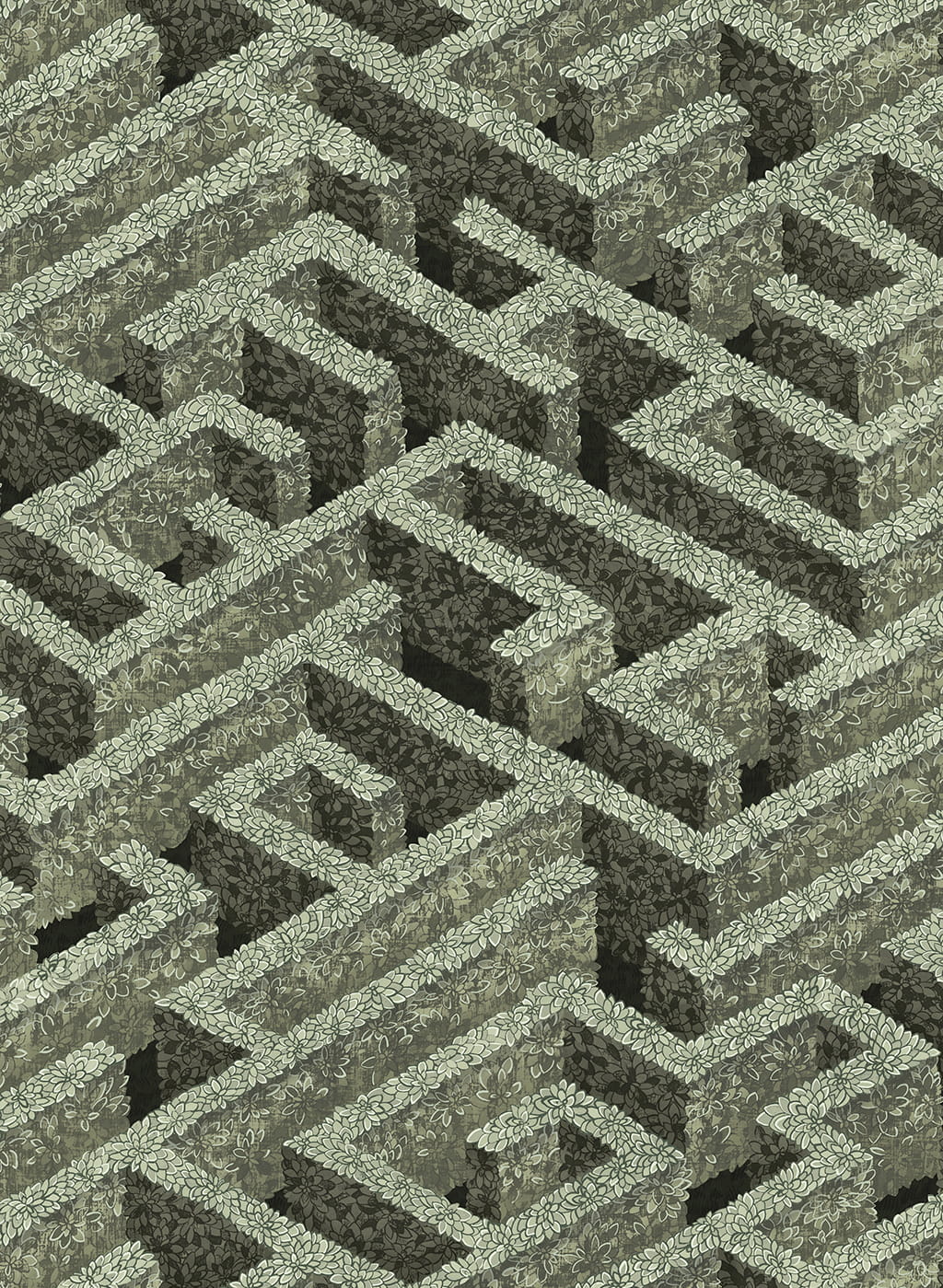 Tapete Labyrinth - Eucalyptus