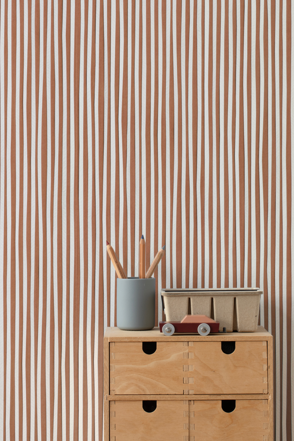 Tapete Stripes / Strepen - Caramel / Karamel