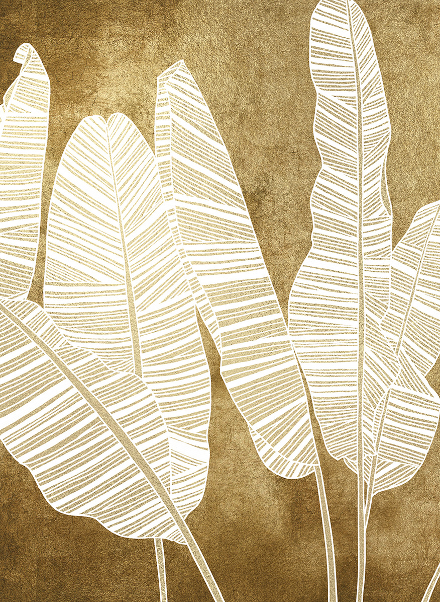 Wandbild Copacabana Metallics - Gold