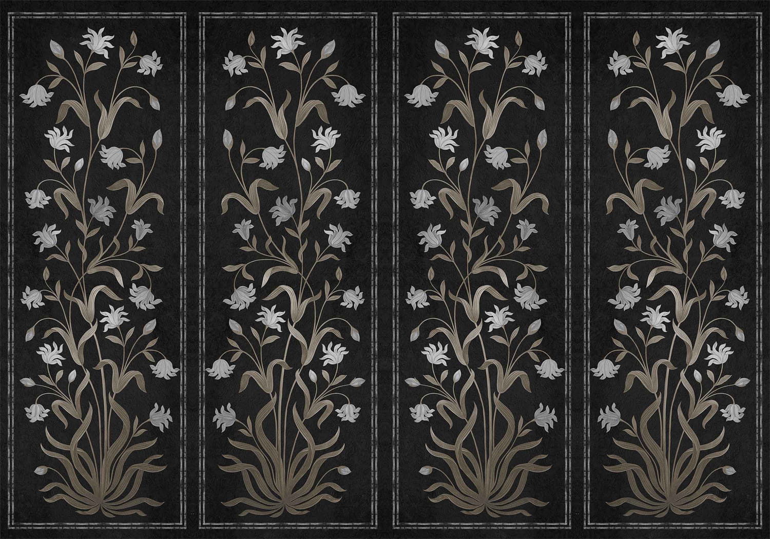 Wandbild Daffodil - Black