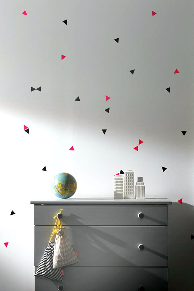 Sticker mural Mini Triangle - Rot
