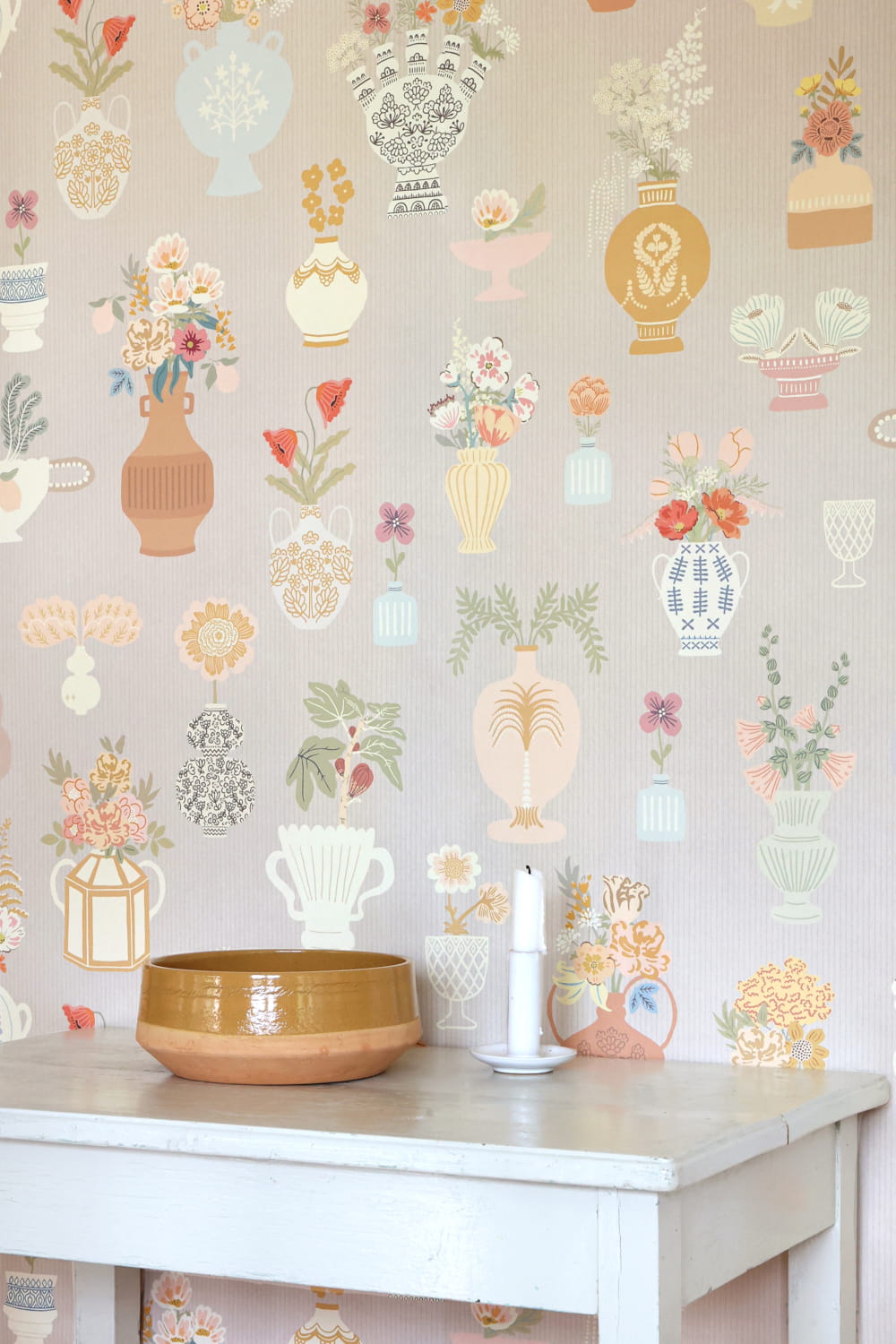 Tapete Floral Daiquiri - Misty Gray