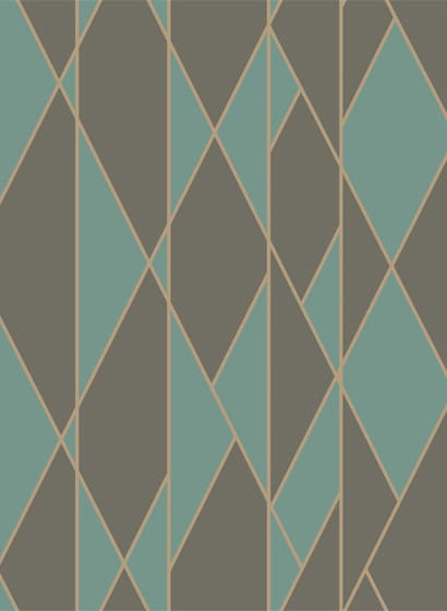 Tapete Oblique - Teal & Black
