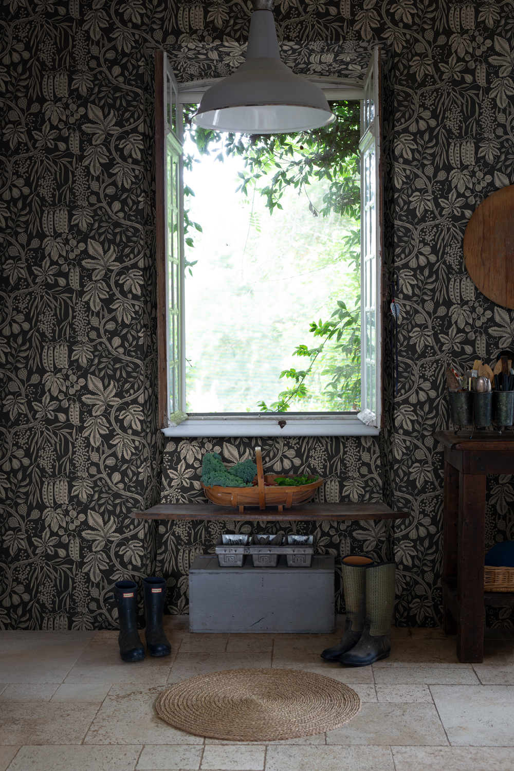 Tapete Fig Garden - Charcoal