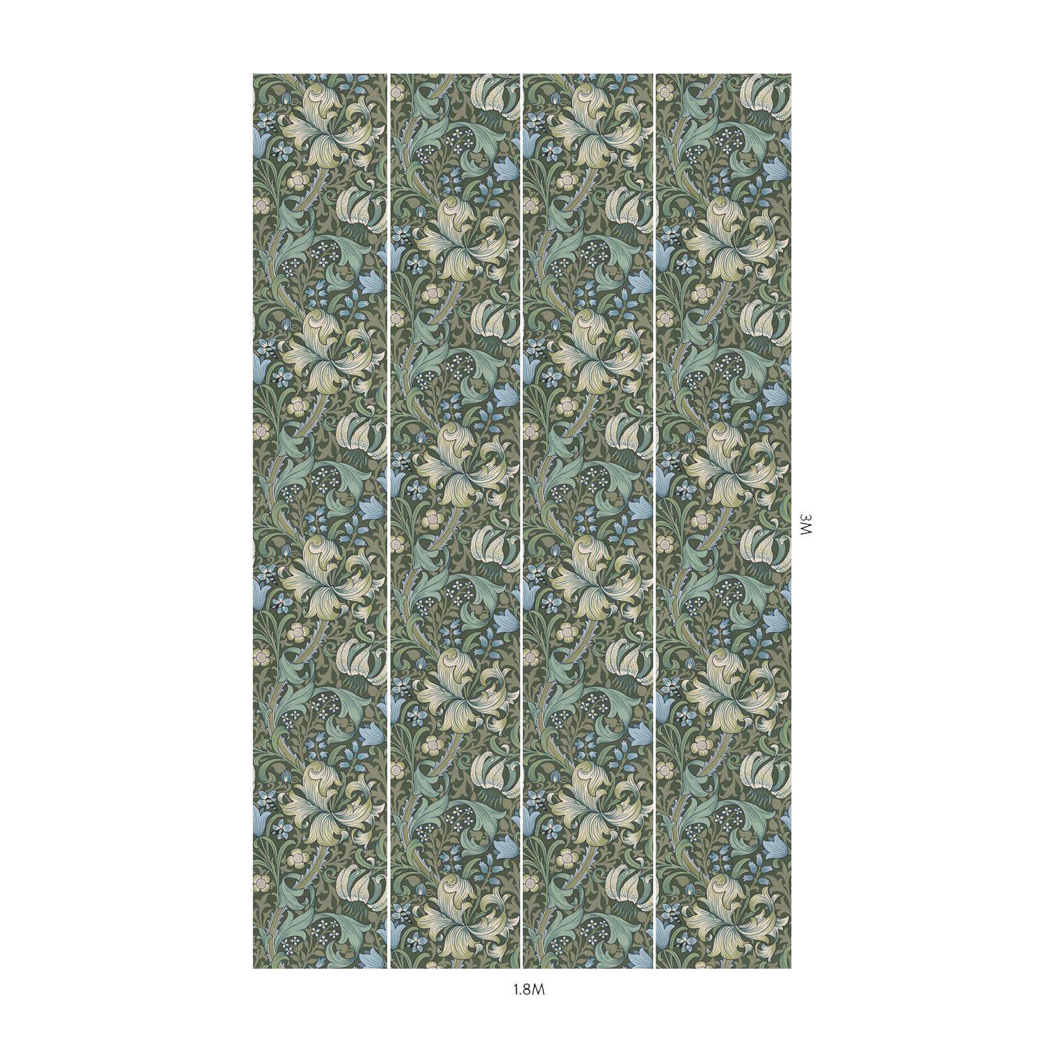 Tapete Golden Lily - Verde