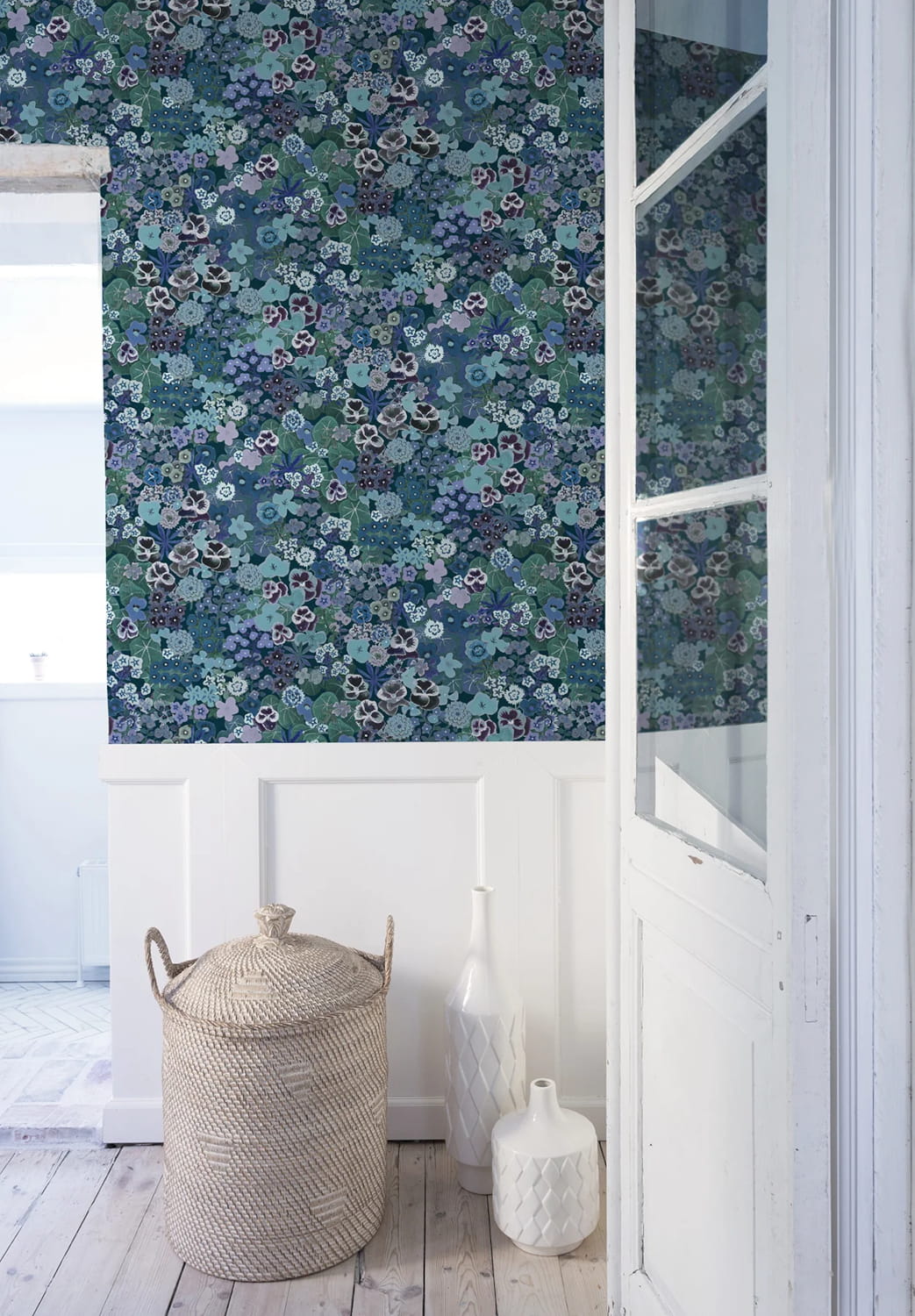Tapete Champs Fleuris - Bleu