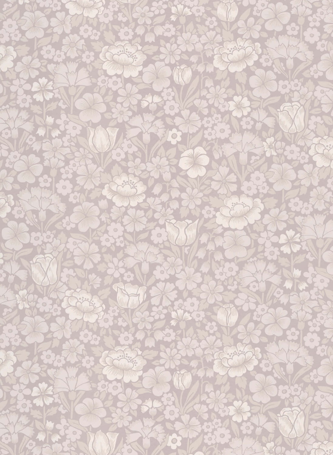 Tapete Spring Flowers - French Grey