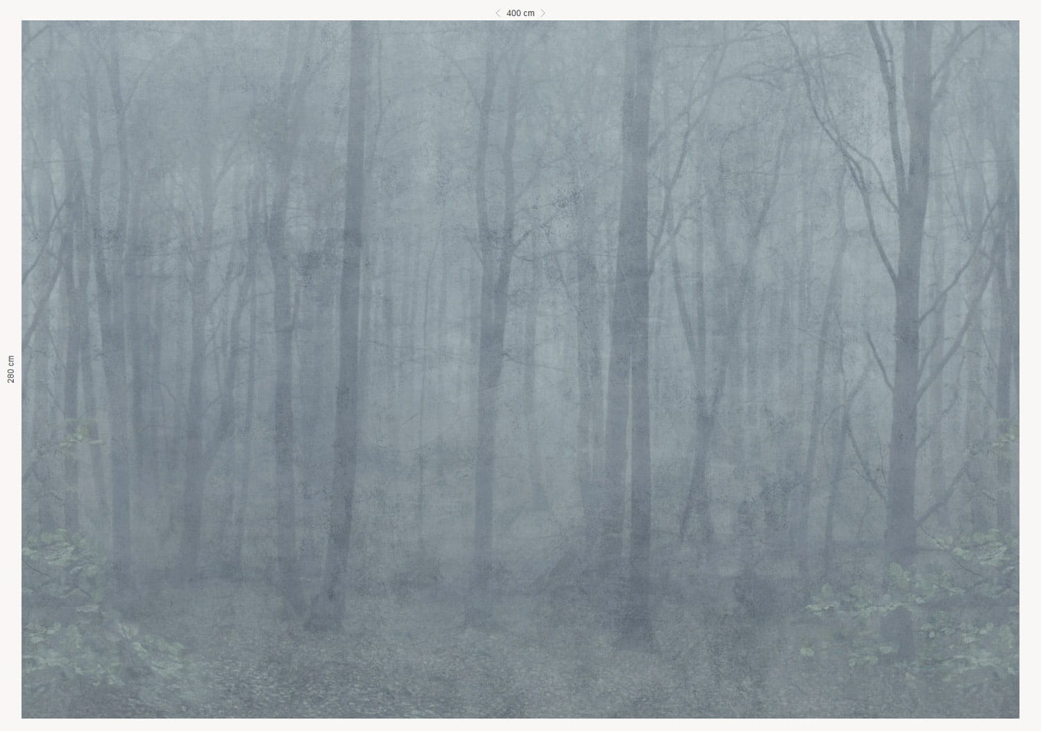 Wandbild Skog - Misty Blue