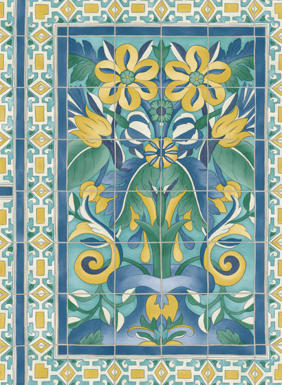 Tapete Triana - Canary Yellow/ China Blue