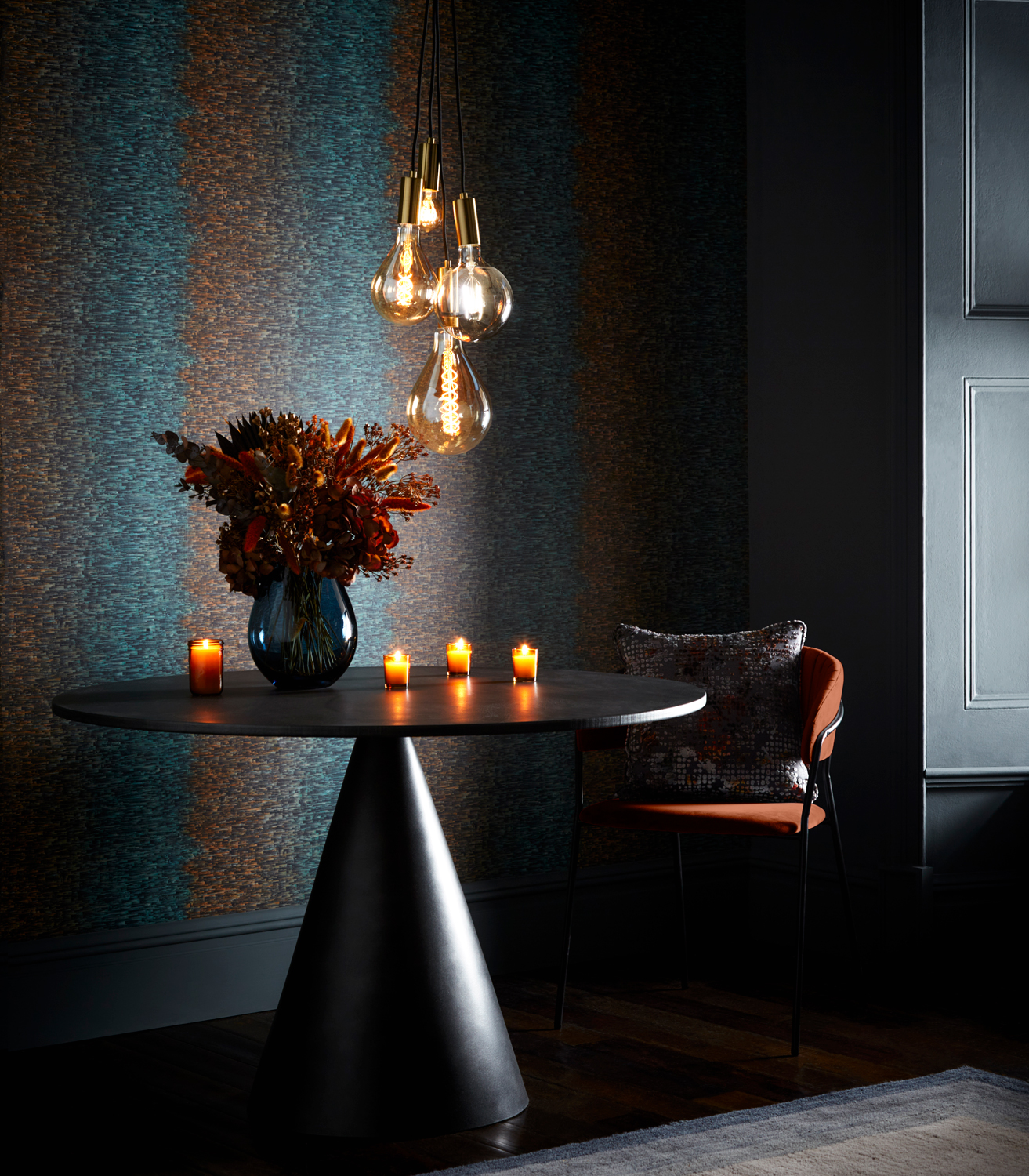 Tapete Ombre - Teal/ Spice