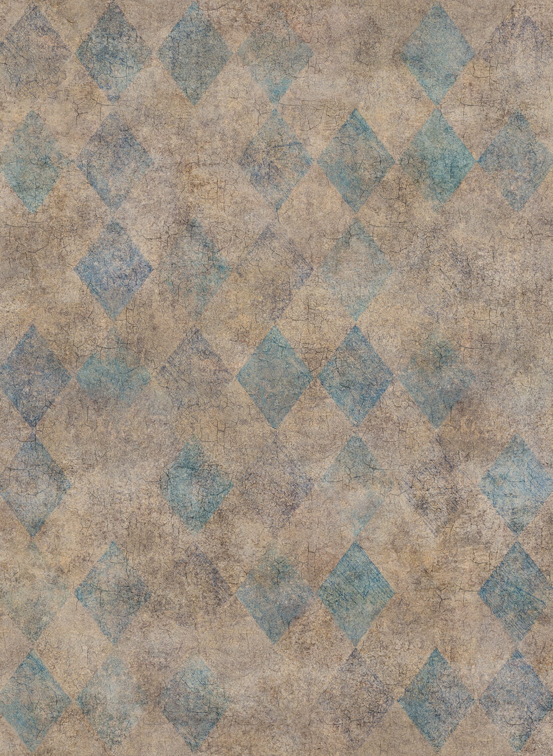 Tapete Small Painted Diamonds - turquoise
