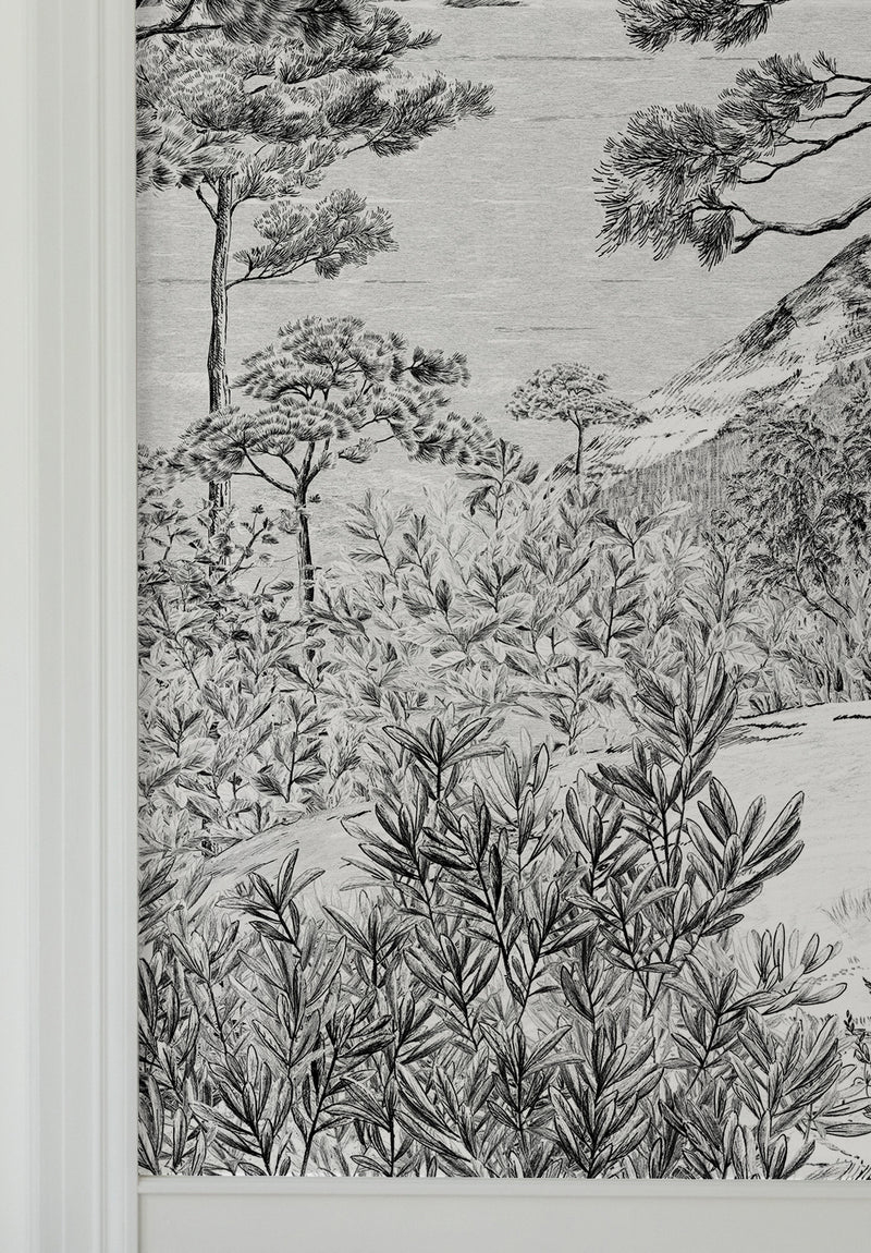 Papier peint Euskadi - Grisaille Panel A