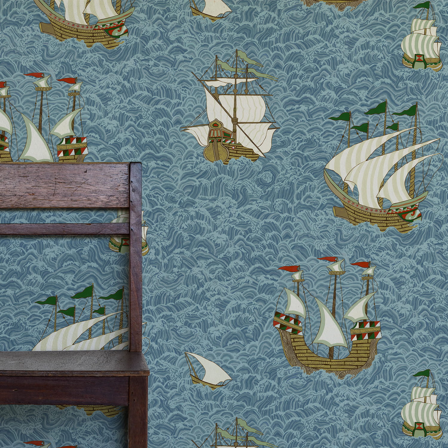 Tapete Ships - Sea Blue