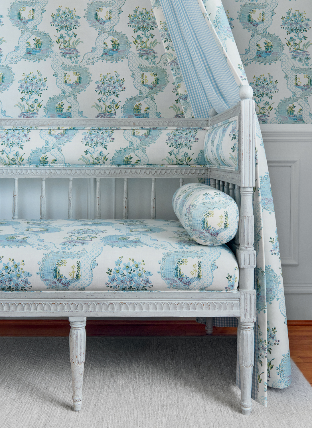 Tapete Antoinette - Blue and Plum