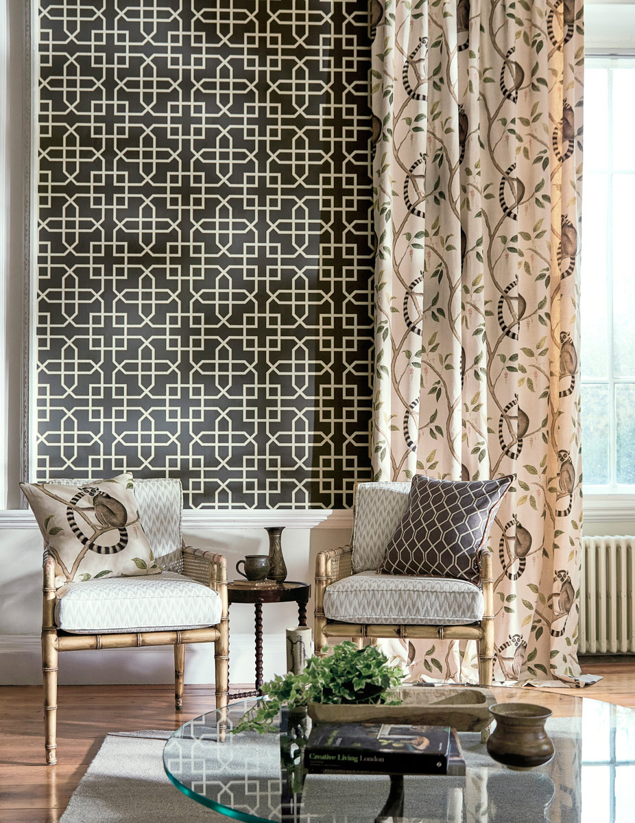 Tapete Hampton Trellis - Charcoal