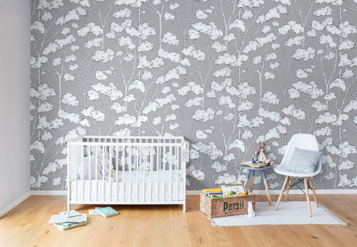Wandbild Animal Tree - Grey